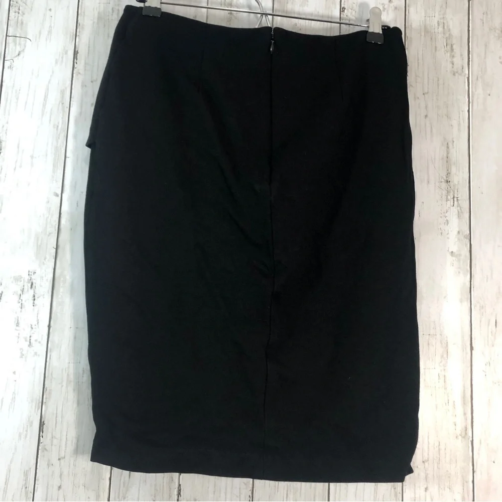 CAbi Black Overlay Professional Pencil Skirt 8